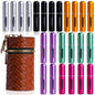 JPNK 24 Pcs Mini Refillable Perfume Portable Atomizer Bottles Travel Size Spray Refillable Refill Bottle 5 ml with Travel and Outgoing Bag
