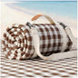 Waterproof Beach Blanket Picnic Outdoor Camp Mat Rug Towel Family Trip Essentials Summer Vacation Must Have Travel Accessories Lake Day Necessities Stuff Thing Need Gear Gift Supplies Item Gadget 2026 - color: Plaid Beige
