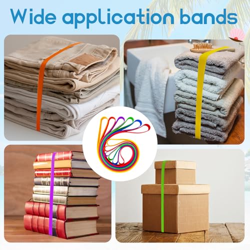 Beach Towel Band for Cruise Chairs Great Alternative to Beach Towel Clips Cruise Ship Beach Vacation Essentials 6 PCS (Six Colors, L：11.8 W：0.6 T：0.06)