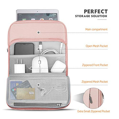 MoKo 9-11 Inch Tablet Sleeve Bag Carrying Case with Storage Pockets Fits New 11-inch iPad Air M4 2026/iPad Pro M5, iPad Pro/A16 11, iPad Air 5/4th 10.9, iPad 9/8th 10.2, Tab S8/S9 11, Pink - color: Pink, size: 9-11 Inch