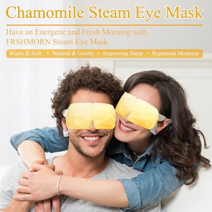 16Packs Steam Eye Mask, Heated Eye Mask for Sleeping, Warm Compress for Eyes, Self Heating Disposal Steam Mask for Home Sleep, Office, Spa, Travel Essentials Mothers Day Gifts (Chamomile) - color: 16Packs Chamomile