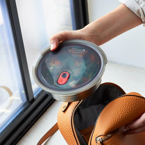BLACK + BLUM Lunch Bowl - Reusable Meal Prep Containers for Picnic & Camping - Microwavable Stainless Steel Lunch & Dinner Food Storage Box with Leak Proof Lid - Dishwasher & Oven Safe - 650ml - size: Small Bowl (650ml)