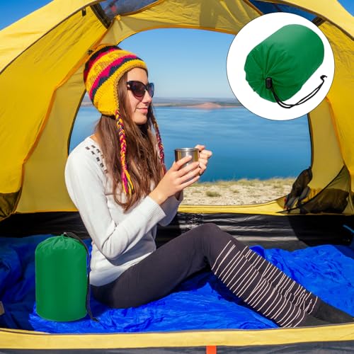 Stuff Sack [2PCS] - Waterproof Outdoor Storage Sacks Use for Backpacking & Traveling & Hiking - [Dark Green-5 x 10 in/ 13 x 25 CM] Ultralight Drawstring Bags - color: Dark Green