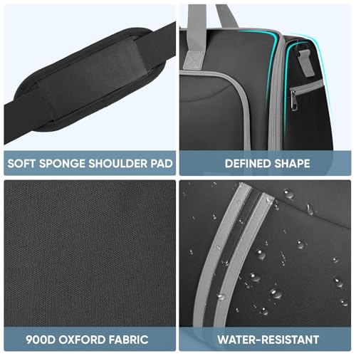 BALEINE Travel Garment Bag, Travel Suit Bag for Men, Water Resistant Carry on Garment Bag for Hanging Clothes, Garment Duffel Bag for Travel Business (Black-Convertible) - color: Black-Convertible