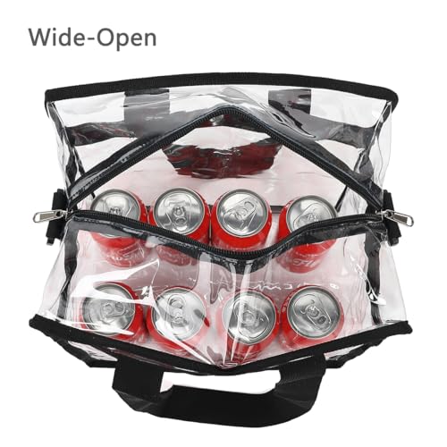 FlowFly Insulated Lunch Cooler Bag - Tote Bag Organizer for Women/Men, Clear#Black - color: Clear#Black