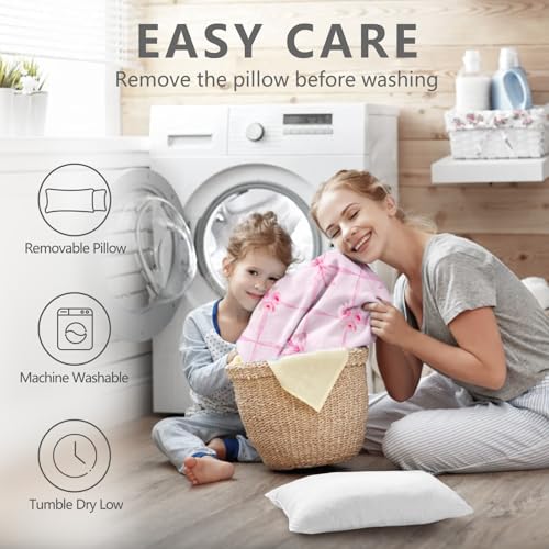 Primlect Thickened Toddler Nap Mat with Removable Pillow and Minky Blanket, Extra Large 55''x35'' Sleeping Bag, Washable, Roll up, Perfect for Daycare, Preschool, Kindergarten, Boys and Girls Bow - color: Pink Bow
