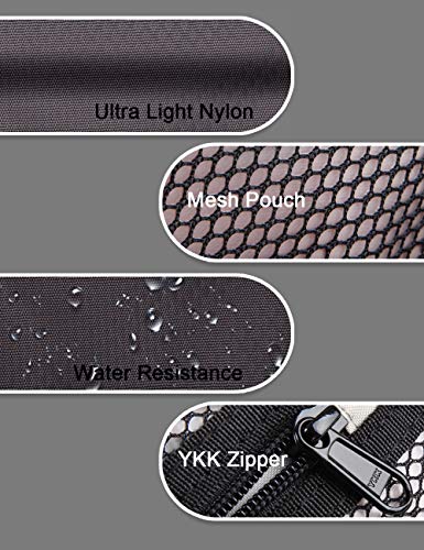 GOX Small Travel Toiletry Bag, Dopp Kit Case For Men, Multifunction Organizer Pouch(Black/Grey) - color: Black/Grey