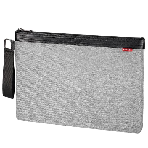 ECHSRT File Folder Document Organizer for Travel, Document Bag Zipper Pouch for Men & Women Gray - color: Gray