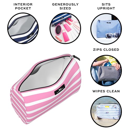 SCOUT Packin' Heat Toiletry Bag - Makeup, Toiletry & Cosmetic Bag, Fits Full Size Items, Inside Pocket, Water-Resistant, Zips Closed - color: Palmetto Pink