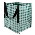 DURASACK Heavy Duty Storage Tote Bag 22-Gallon Rugged Woven Polypropylene Moving Bag, Reusable Self-Standing Design, Holds up to 500 Pounds, Single, Gingham Green - color: Gingham Green, size: Single