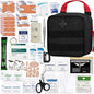 Everlit 180 Pieces Tactical First Aid Kit IFAK Molle EMT Pouch Outdoor Camping Emergency Kits for for Camping Boat Hunting Hiking Home Car Earthquake and Adventures Black - color: Black