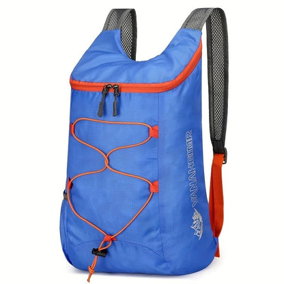 1PC Multifunctional Outdoor Folding Backpack - Lightweight, Waterproof, Durable for Hiking, Riding, and Travel, Blue - color: Blue