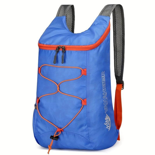 1PC Multifunctional Outdoor Folding Backpack - Lightweight, Waterproof, Durable for Hiking, Riding, and Travel, Blue - color: Blue