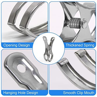 Coideal Beach Towel Chair Clips - 10 Pack Pool Cover Clips Stainless Steel Quilt Clamps Metal Large Heavy Duty Clothes Pins Windproof for Sunbed Lounge Cruise - size: 11 cm