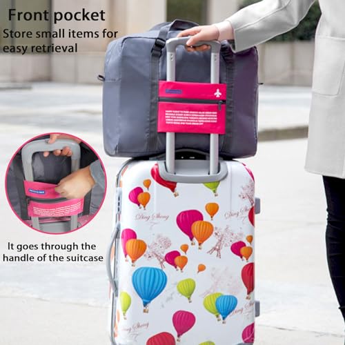 Travel Bag 4PCS Spirit Airlines Personal Item Bag 18x14x8 Foldable Travel Duffel Bag Tote Carry on Luggage Duffle Overnight for Women and Men - color: 4 PCS