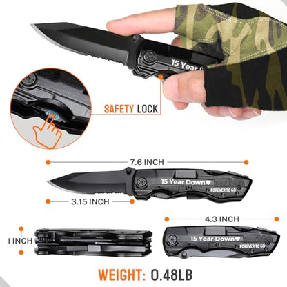 15 Year Anniversary Love Gifts for Men Him Husband, Multitool Knife, 15th Anniversary Practical Gifts for Him Husband, 15 Year Anniversarys Wedding Gift, Personalized Knife, Camping, Hiking - style: 15 YEARS GIFTS