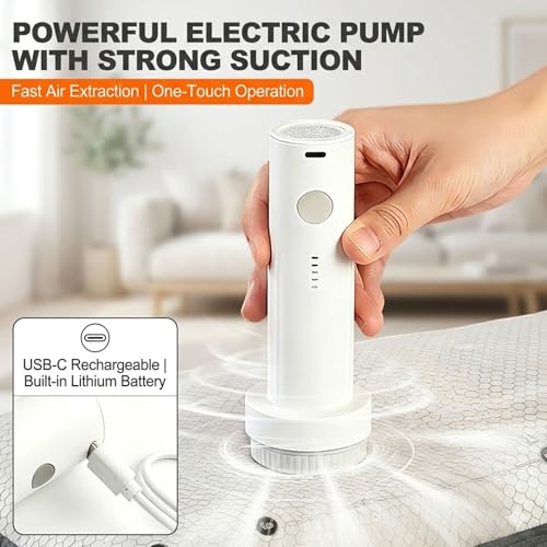 Travel Vacuum Storage Bags with Electric Pump, 12 Pack Vacuum Seal Bags for Clothing Travel, Portable Carry-on Luggage Compression Bag - size: 12 Combo Travel Sizes
