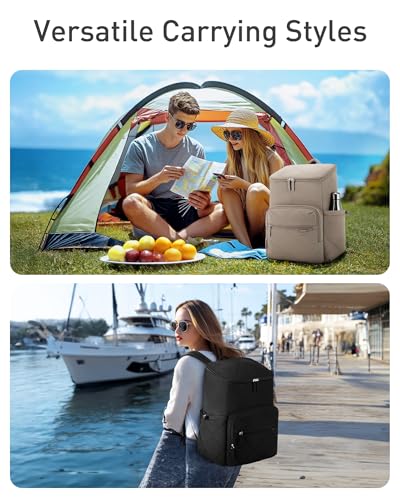 TOURIT Insulated Backpack Cooler: 30 Cans Waterproof Leakproof Soft Cooler Bag Beach Travel Picnic Camping - color: Pink, style: 30 Cans 1.0