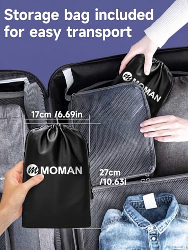 MOMAN 2 Pack Airplane Footrest Hammock for Long Flights, Adjustable Flight Foot Rest for Adults, Travel Essentials, Airplane Accessories, Portable Foot Sling for Plane Travel