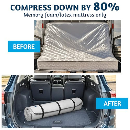 Vacuum Mattress Bag for Memory Foam and Latex - Sealed for Easy Movement, Transport and Storage (Twin/Twin-XL) - size: Twin/ Twin XL