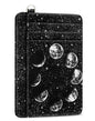 Yonlevres Credit Card Holder Slim Wallet, Moon Lunar Black RFID Wallet Women Front Pocket Small Card Holder, Travel Cute Funny Thin Card Case ID Window PU Leather RFID Blocking Card Organizer Gifts - color: Moon