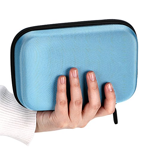 Hipiwe Hard Shell Essential Oil Carrying Case Holds 12 Bottles (Can hold 5ml, 10ml, &10ml Rollers) Travel Size Essential Oils Bag Organizer (Blue) - color: Blue