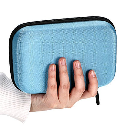 Hipiwe Hard Shell Essential Oil Carrying Case Holds 12 Bottles (Can hold 5ml, 10ml, &10ml Rollers) Travel Size Essential Oils Bag Organizer (Blue) - color: Blue