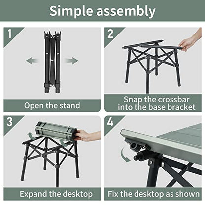 Naturehike Portable Camping Table, Aluminium Folding Table, Ultralight Camp Table Small Table for Camping Hiking Backpacking Outdoor Picnic - size: 15.9" x 11.4"