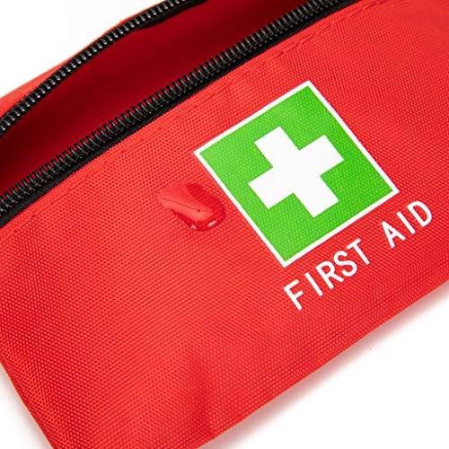 Red Emergency Bag - First Aid Travel Rescue Pouch for Car, Home, Office, Kitchen, Outdoors - Green Print (8.3x5.5, 4pcs) - style: 8.3x5.5inch 4pcs Green Print