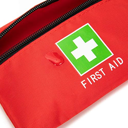 Red Emergency Bag First Aid Bag Small Empty Travel Rescue Bag Pouch First Responder Storage Medicine Pocket Bag for Car Home Office Kitchen (8.3x5.5" 12pcs green print) - style: 8.3x5.5inch 12pcs Green Print