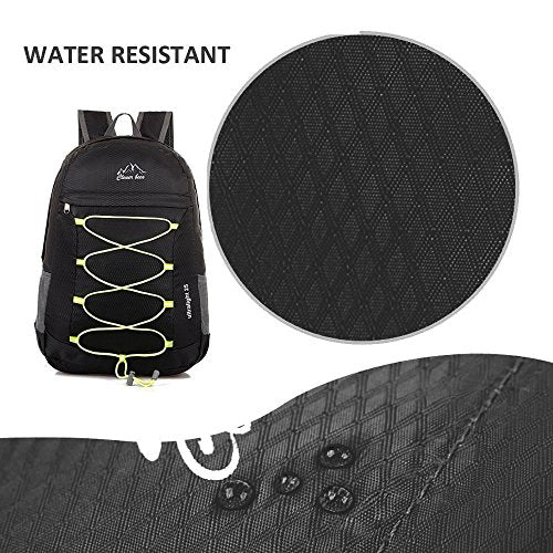 Outdoor Water Resistant Hiking Backpack - color: Black