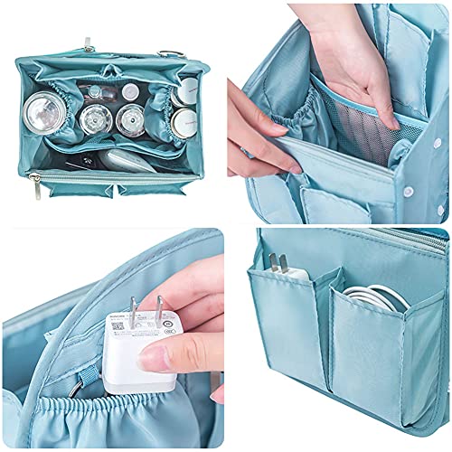 HOYOFO Mini Backpack Organizer Insert Small Shoulder Bag Divider for Rucksack Purse Lightweight Nylon, Light Blue - color: Light Blue