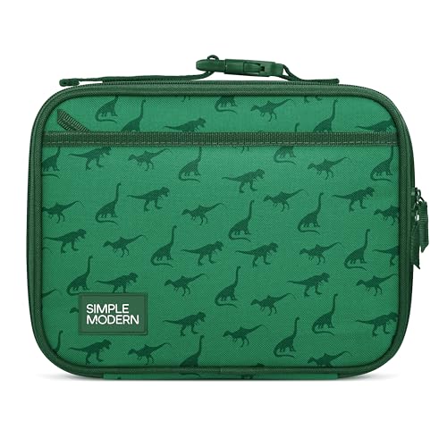 Simple Modern Kids Lunch Box for School | Reusable Insulated Lunch Bag for Toddler, Girl, and Boy | Exterior & Interior Pockets | Hadley Collection | Dino World - color: -Dino World
