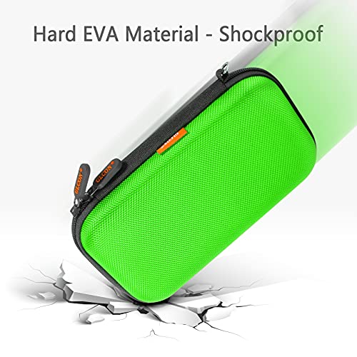 Power Bank Storage Case Hard EVA Protective Travel Case – Small Electronic Carrying Pouch for Hard Drive, Cell Phone, Charging Cable, External Battery, Earbuds (Light Green) - color: Light Green
