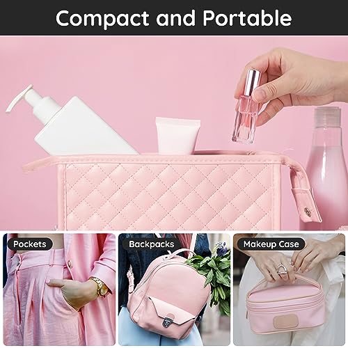 Segbeauty 10ML Refillable Perfume Bottle, 10 Packs Fine Mist Atomizer Sprayer, Empty Glass Spray Bottle Mini Portable Travel Atomizer for Toiletries, Fragrance Scent Pump Dispenser - color: Pink, style: Mini Bottle Set