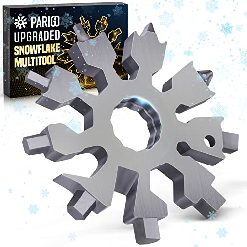 20-in-1 Snowflake Multi Tools & Upgraded Credit Card Tool - Christmas Birthday Gifts for Adult Men Women