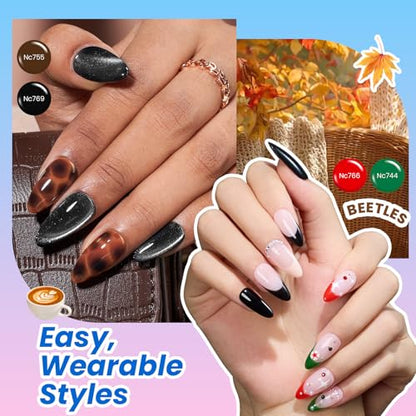 Beetles Deal Box Gel Nail Polish Kit with U V Light - 32 Colors Studio Essentials Gel Polish 68 Pcs Nail Kit with TPO & HEMA Free Base Coat Cat Eye Top Coat Home Salon DIY Nails Tools Gifts for Women - color: 0 - 32 Colors Deal Box Studio Essentials