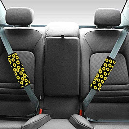 Amzbeauty Leopard Car Seat Belt Pads Cover Universal Soft Strap Shoulder Pad Fit Most Auto Truck, SUV, Airplane