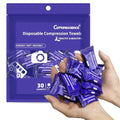 Cottonessence Premium Compressed Towels (30 count) - 30 Count (Pack of 1), 9.4" x 11.8", Portable Cotton Wipes Tablets, Individually Wrapped Coin Tissues for Travel Camping Hiking Outdoor Beauty Salon - size: 30 Count (Pack of 1)