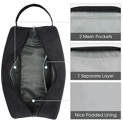 Narwey Travel Toiletry Bag for Women Traveling Dopp Kit Men Travel Bag for Toiletries Cosmetic Bag Makeup Bag Medicine Bag for Traveling (Black) - color: A-Black