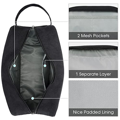 Narwey Travel Toiletry Bag for Women Traveling Dopp Kit Men Travel Bag for Toiletries Cosmetic Bag Makeup Bag Medicine Bag for Traveling (Black) - color: A-Black