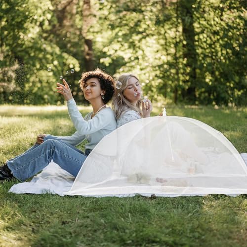 Extra Large Food Cover, 3 Jumbo (40"X23.7"), White Mesh Plate Serving Tents, Pop-Up Umbrella Screen Tents, Patio Net for Outdoor Camping, Picnics, Parties, BBQ, Collapsible and Reusable - color: 3 Extra Large
