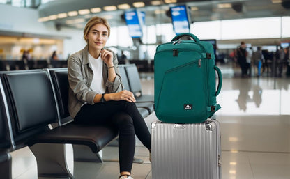 MATEIN Travel Backpack Large, Water Resistant Carry on Backpack for Travelling, Airline Approved Large Capacity Back Pack, Expandable Lightweight Overnight Daypack, Travel Gift, Peacock Blue - color: Peacock Blue, size: XX-Large