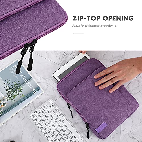 MoKo 9-11 Inch Tablet Sleeve Bag Carrying Case with Storage Pockets Fits New 11-inch iPad Air M4 2026/iPad Pro M5, iPad Pro/A16 11, iPad Air 5/4th 10.9, iPad 9/8th 10.2, Tab S8/S9 11, Purple - color: Purple, size: 9-11 Inch