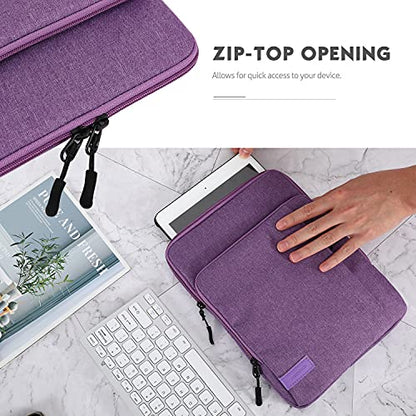 MoKo 9-11 Inch Tablet Sleeve Bag Carrying Case with Storage Pockets Fits New 11-inch iPad Air M4 2026/iPad Pro M5, iPad Pro/A16 11, iPad Air 5/4th 10.9, iPad 9/8th 10.2, Tab S8/S9 11, Purple - color: Purple, size: 9-11 Inch