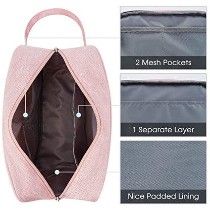 Narwey Travel Toiletry Bag for Women Traveling Dopp Kit Travel Bag for Toiletries Cosmetic Bag Makeup Bag Medicine Bag for Traveling (Pink) - color: A-Pink