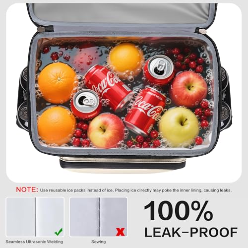Hulongo Cooler Backpack, 30L Insulated Leakproof Soft Cooler Bag for 52 Cans, Lightweight Backpack for Beach, Picnic, Camping, Hiking, Fishing and Travel - color: Beige