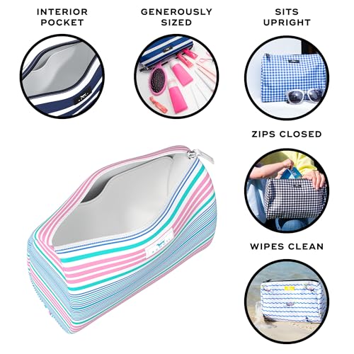 SCOUT Packin' Heat - Large, Water-Resistant, Zip Close Makeup Bag for Women- Toiletry Travel Bag - Cosmetic Bag - color: Pool McCartney