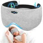 Sleep Mask with Bluetooth 6.0 Headphones, 20H Playtime Sleeping Headphones for Side Sleepers, Adjustable Blackout Eye Mask for Travel Meditation, Noise-Reducing Sleep Mask Gifts for Women Men, Gray