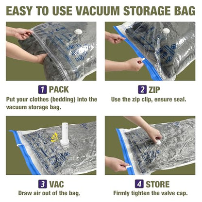 Travel Vacuum Bags with Electric Pump, Vacuum Travel Bags for Luggage and Suitcase, Clothes Clothing (6S 6XS) - size: 6S+6XS